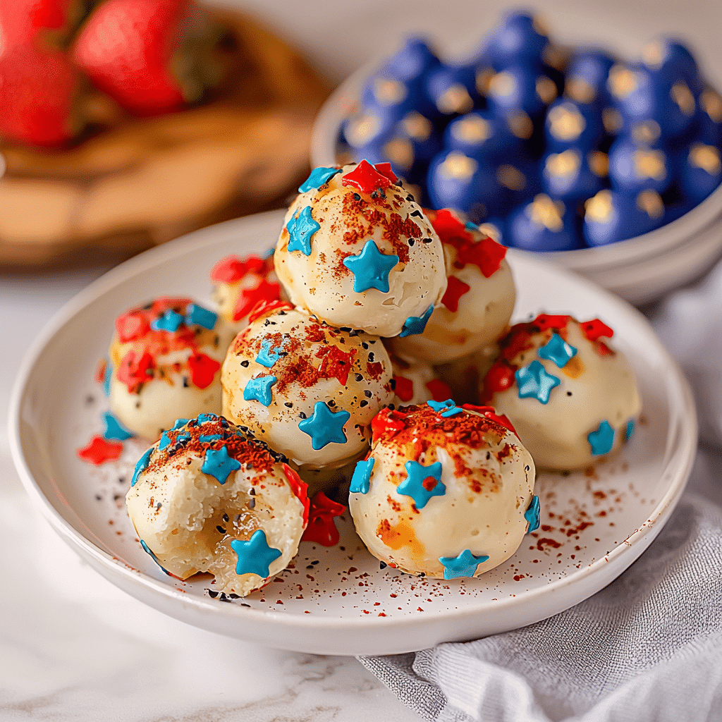 Star-Spangled White Chocolate Truffles