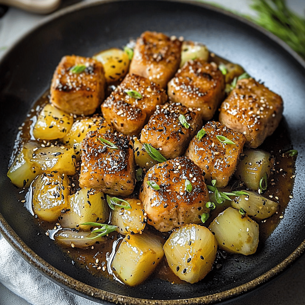 Seared Tofu with Sesame Pineapple Glaze – A Deliciously Sticky, Sweet, and Umami-Packed Vegan Entrée That’s Easy to Make at Home