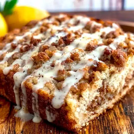 Cinnamon Streusel Coffee Cake with Vanilla Glaze