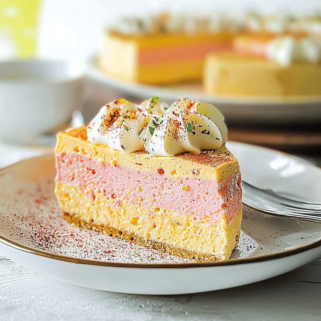 Layered Strawberry Mango Cheesecake