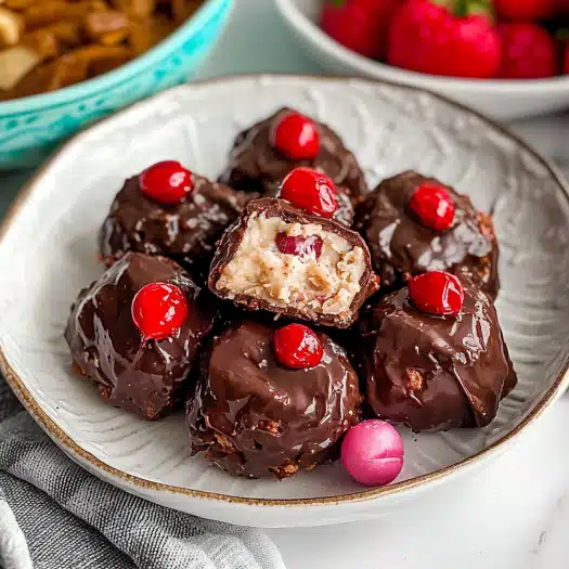 Chocolate-Covered Cherry Pecan Truffles