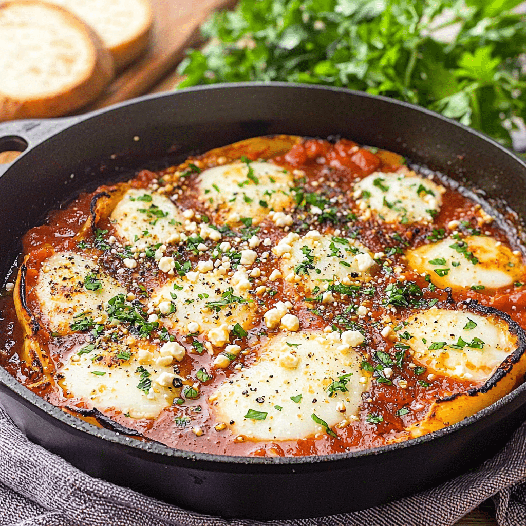 Skillet Ricotta‑Stuffed Shells in Tomato Herb Sauce