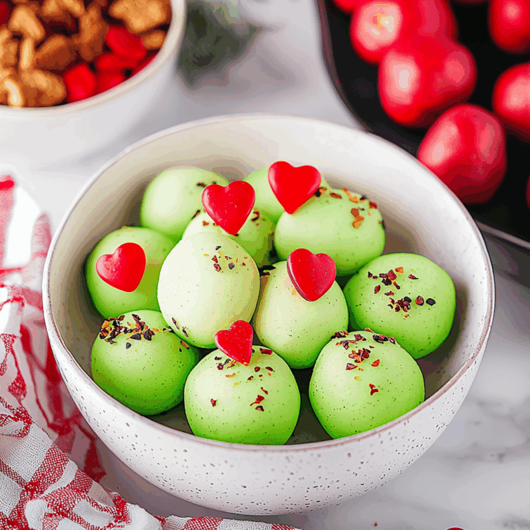 Green Candy Heart Truffles