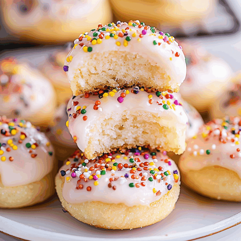 Soft and Fluffy Italian Sprinkle Cookies – Ricotta Cookies with Vanilla Glaze and Rainbow Sprinkles