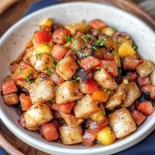 Sweet and Savory Tropical Root Vegetable Hash