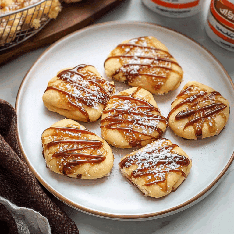 Caramel Drizzled Butter Shortbread Cookies – Buttery, Tender Cookies with Rich Caramel Swirls