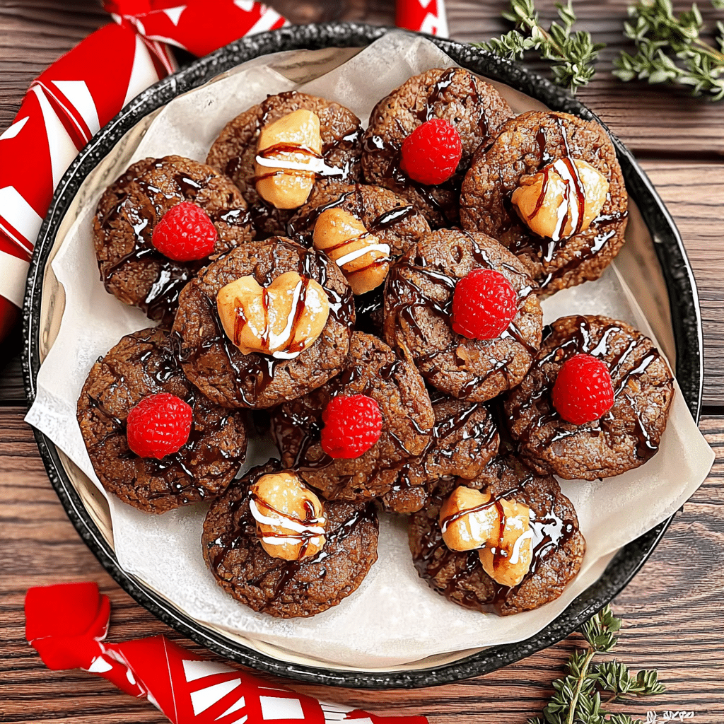 Chocolate Raspberry Oatmeal Cookies