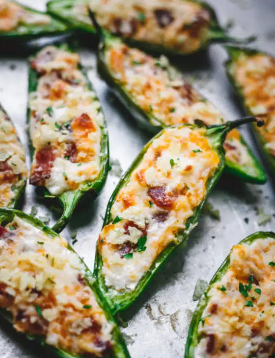 Jalapeño Poppers with Cheese and Bacon