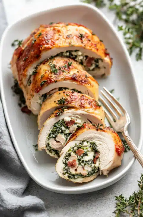 Stuffed Chicken Breast with Spinach and Cheese