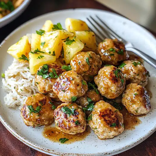Pineapple-Glazed Meatballs