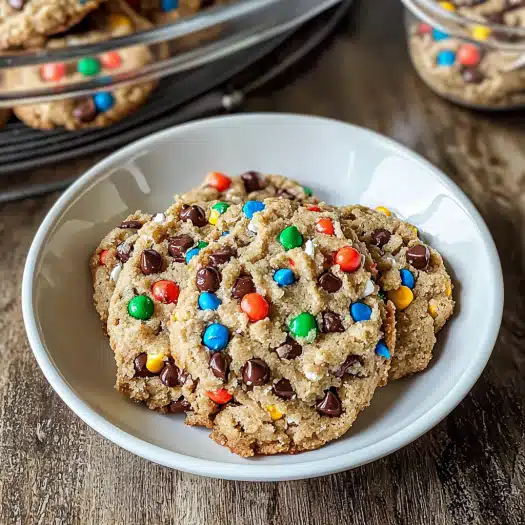 Soft and Chewy M&M Chocolate Chip Cookies