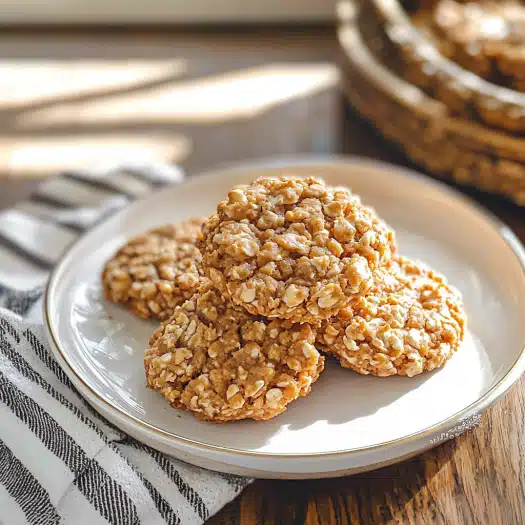 No-Bake Oatmeal Peanut Butter Cookies