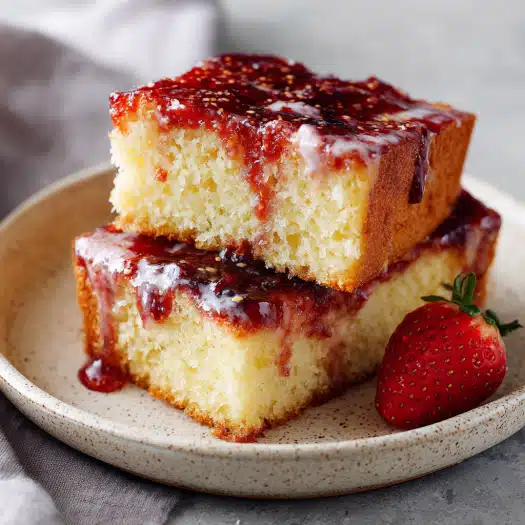 Strawberry Jam Cake Bars