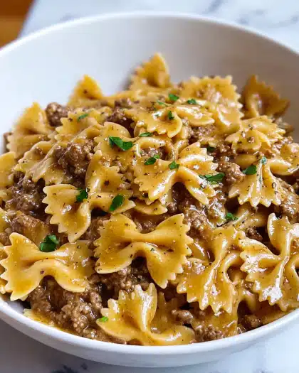 Bow Tie Pasta with Creamy Tomato Sauce