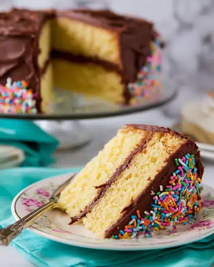 Classic Yellow Layer Cake with Frosting