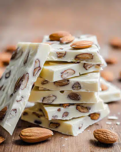 White Chocolate Almond Bark