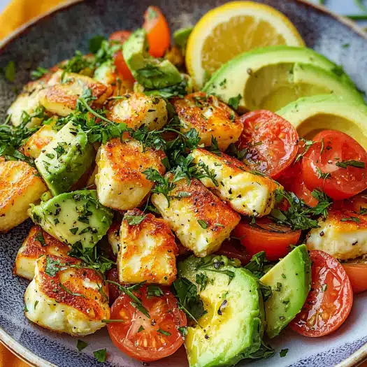 Halloumi Avocado Salad