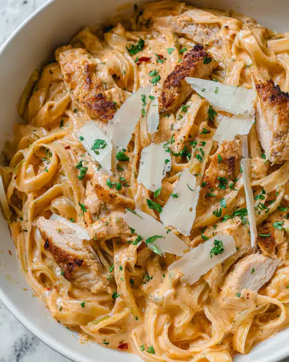 Creamy Chicken Fettuccine Alfredo