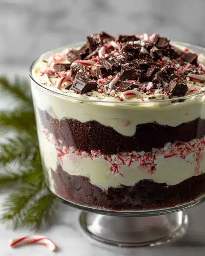 Holiday Chocolate Peppermint Trifle