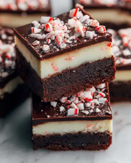Chocolate Peppermint Brownie Bars