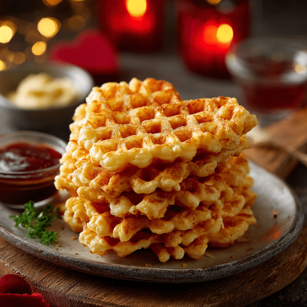 Heart-Shaped Potato Waffles Recipe