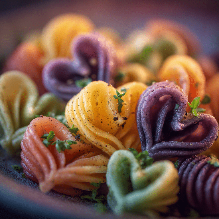 Valentine’s Day Rainbow Pasta Recipe