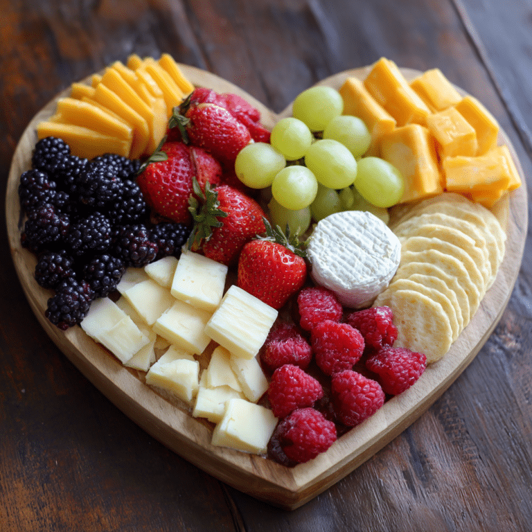 Heart-Shaped Fruit and Cheese Platter Recipe