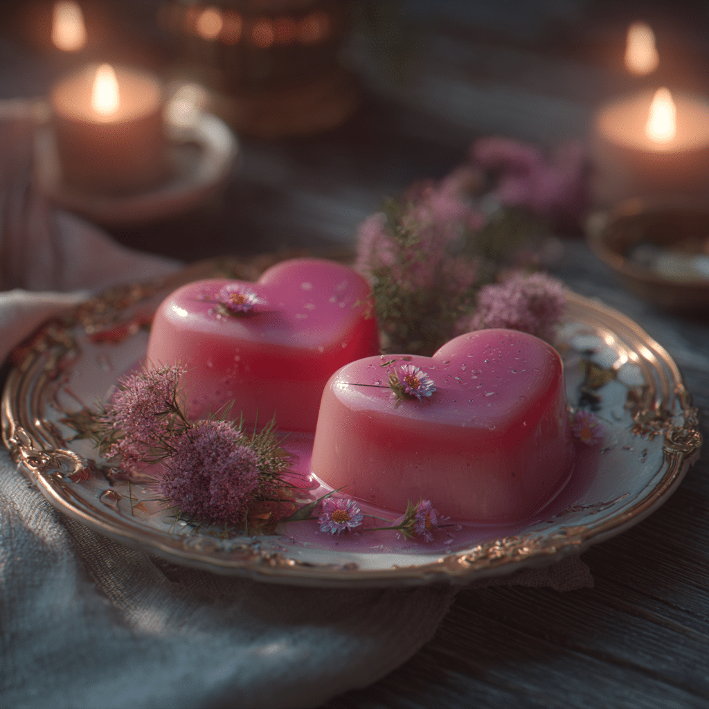 Strawberry Milk Heart Jelly: Playful Valentine Treat Recipe - Recipe Image