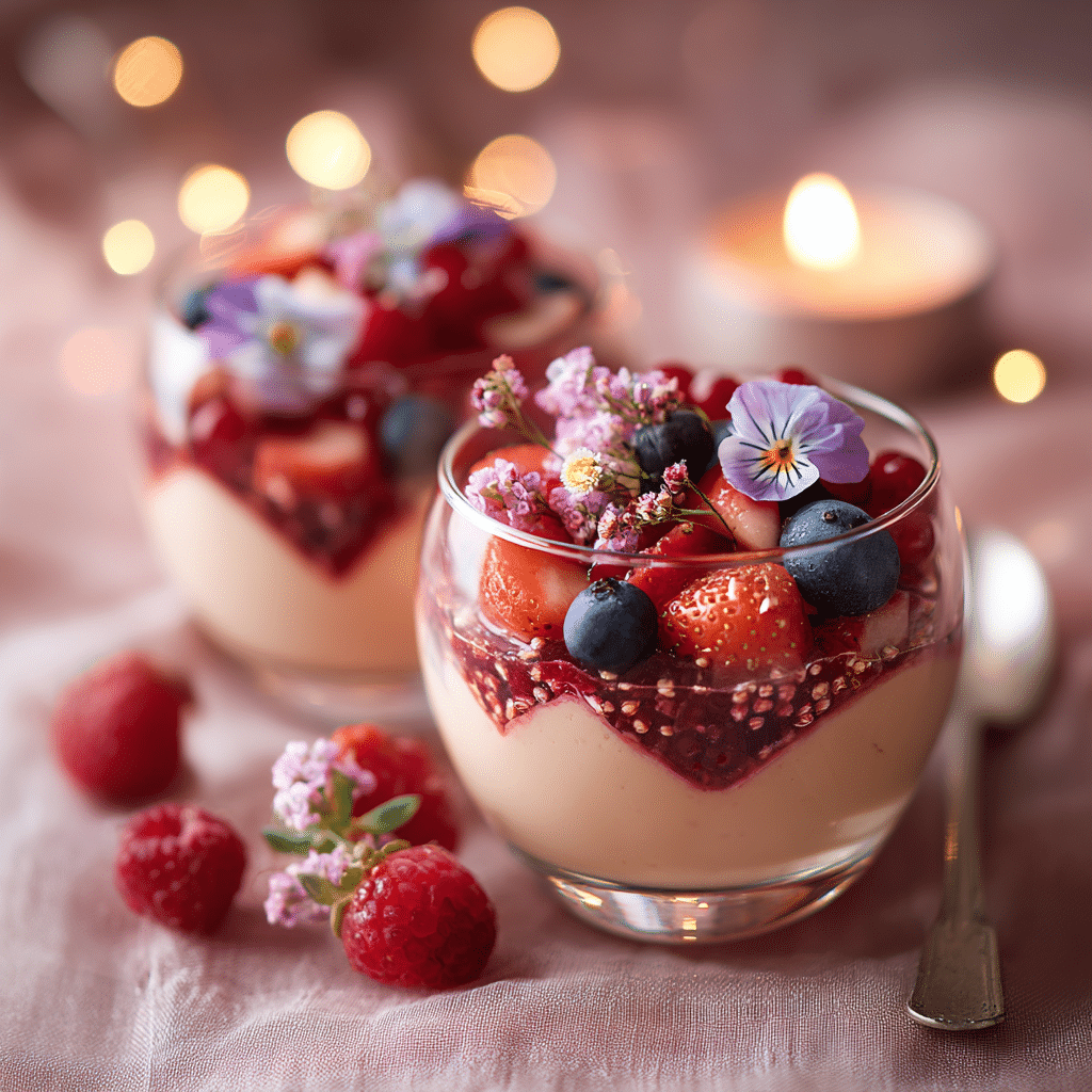Vanilla Berry Heart Pudding: Gentle Love in Soft Form Recipe - Recipe Image