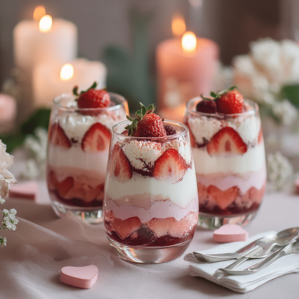 Valentine’s Day Fruit and Yogurt Parfaits Recipe