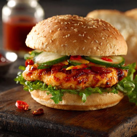 Spicy Chicken Burger: Fiery Red Heat Recipe - Recipe Image