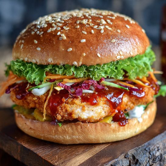 Spicy Chicken Burger: Fiery Red Heat Recipe