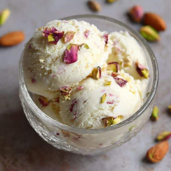 Rose Pistachio Ice Cream – Easy Dessert Recipe
