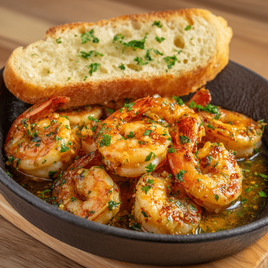 Butter Garlic Shrimp with Warm Bread Recipe
