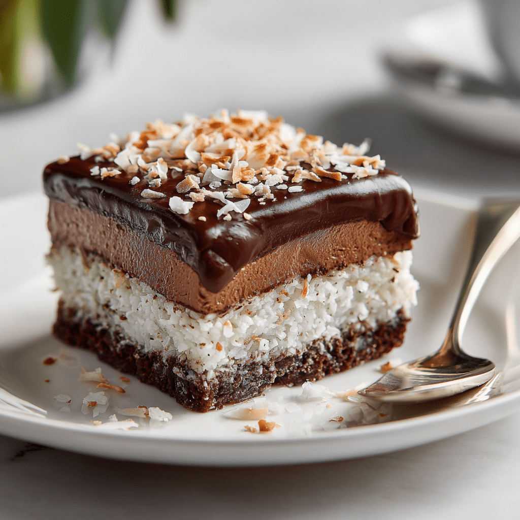 No-Bake Coconut Chocolate Slice Recipe
