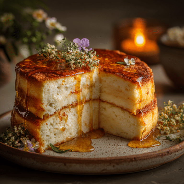 Cheese and Honey Sponge Cake Recipe