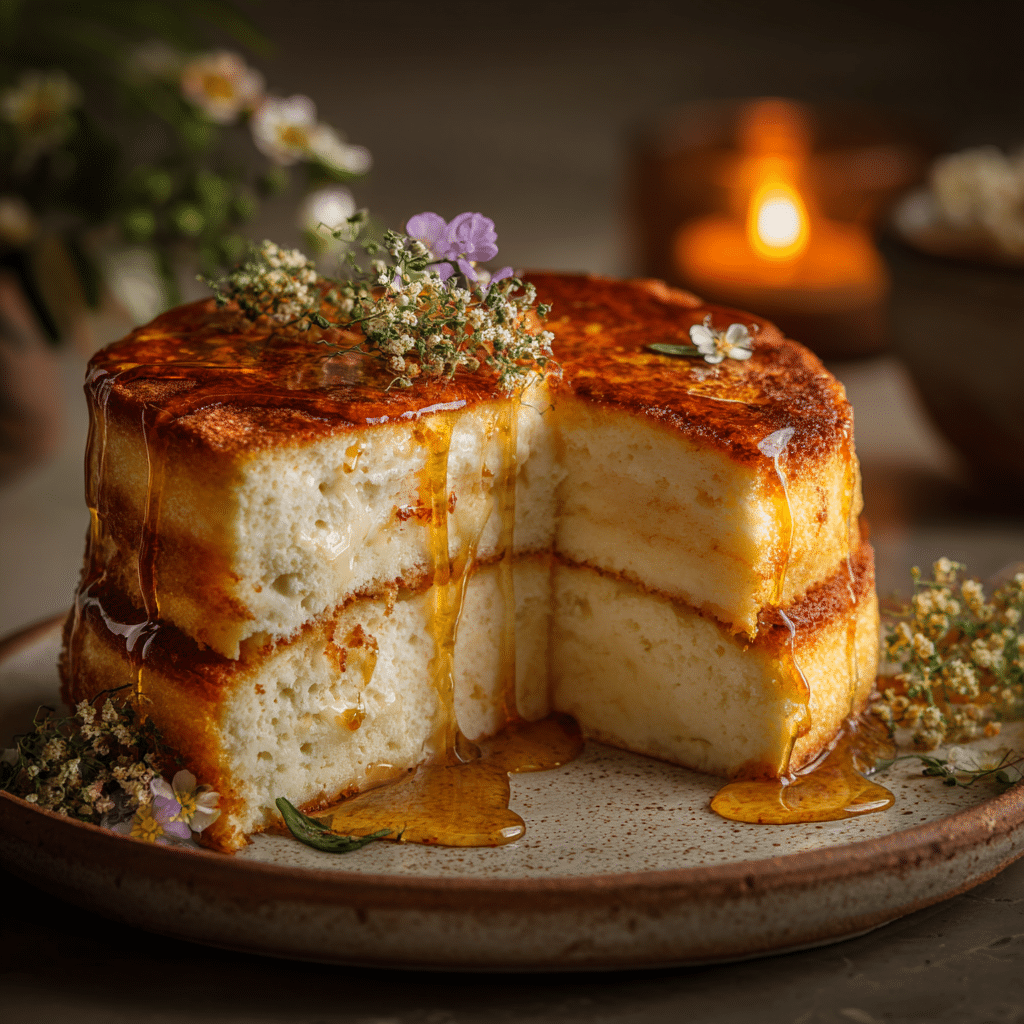 Cheese and Honey Sponge Cake Recipe