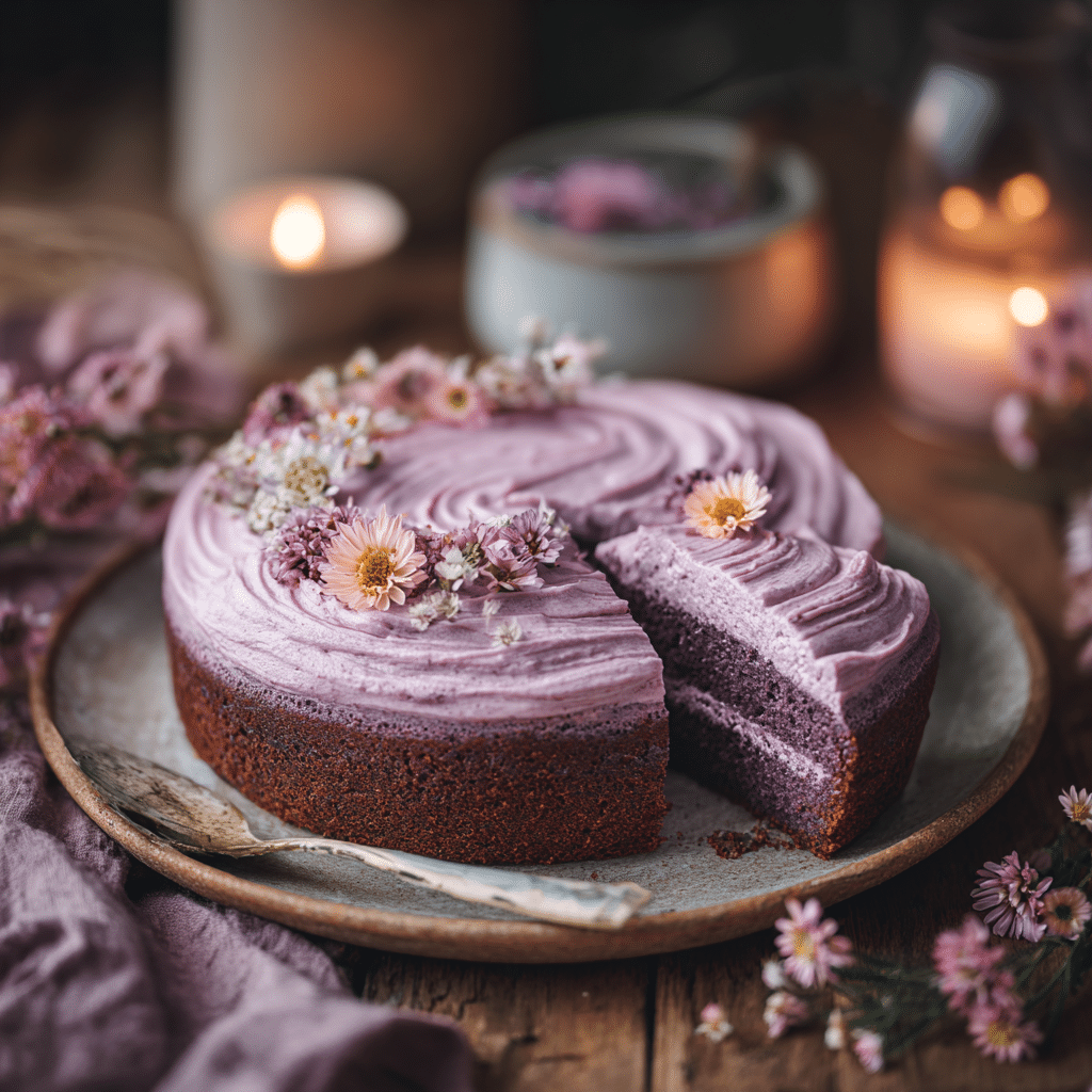 Purple Sweet Potato Cloud Cake Recipe - Recipe Image