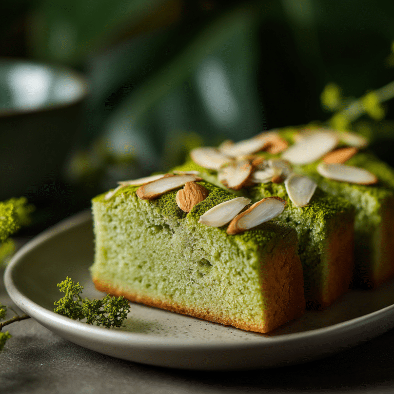 Matcha Almond Cake Recipe
