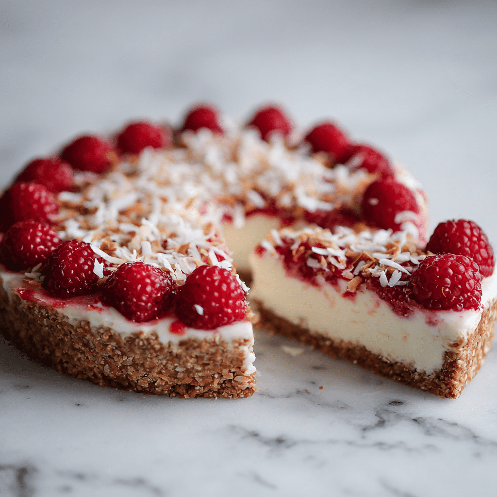 No-Bake Raspberry Coconut Tart Recipe