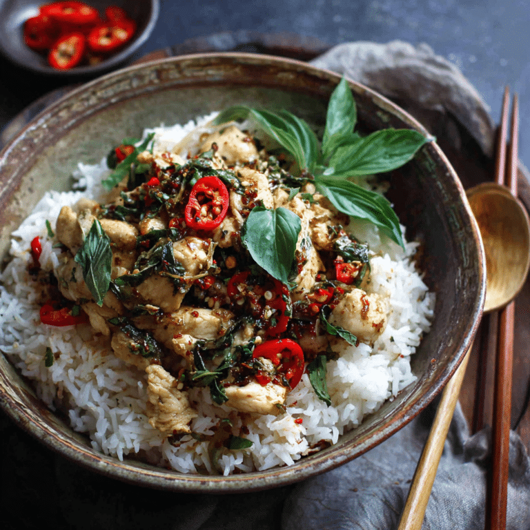 Spicy Thai Basil Chicken Rice: Fragrant & Fiery Recipe