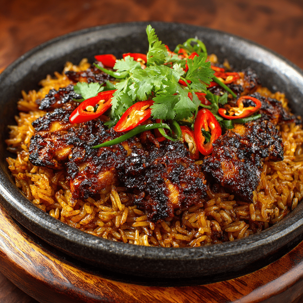 Spicy Chicken Rice: Smoky & Fiery Fusion Recipe