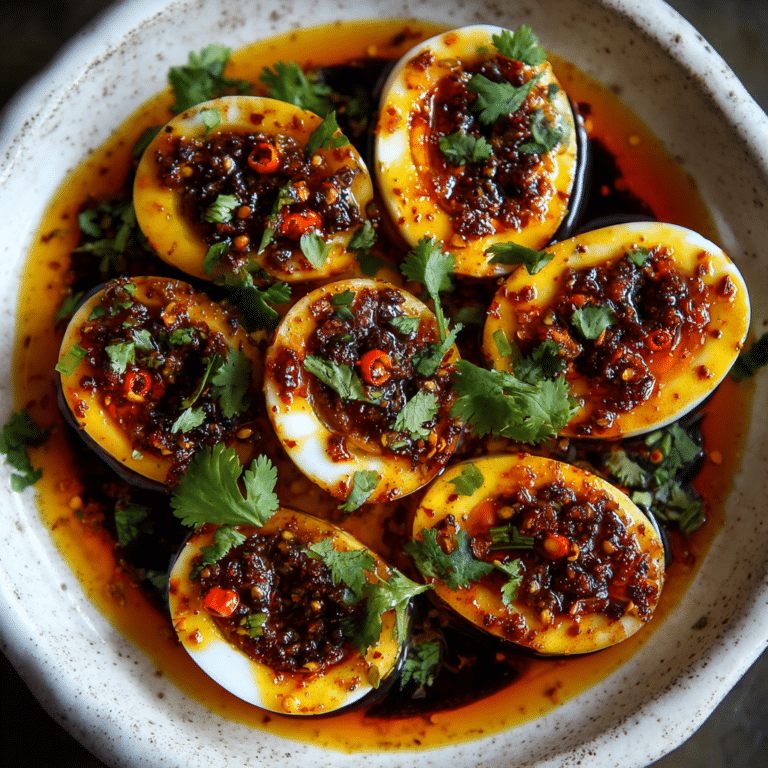 Thai Chili Oil Eggs: One Bite Explosion spicy Recipe