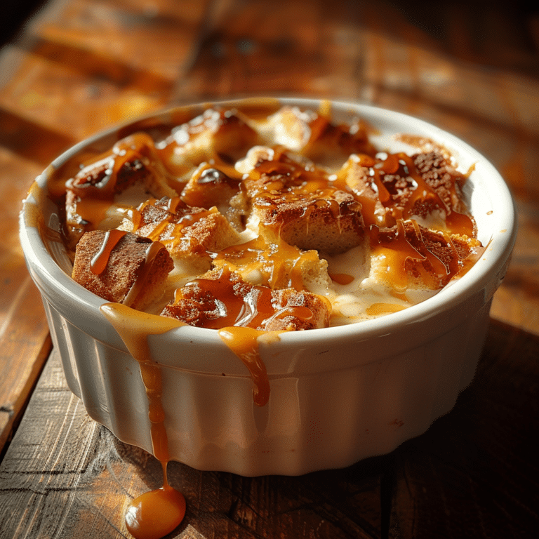 Slow Cooker Vanilla Caramel Bread Pudding Recipe