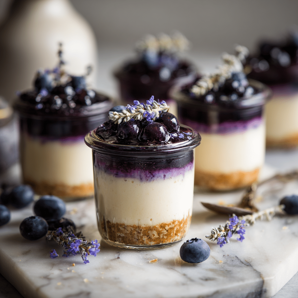 Blueberry Lavender Cheesecake Cups Recipe