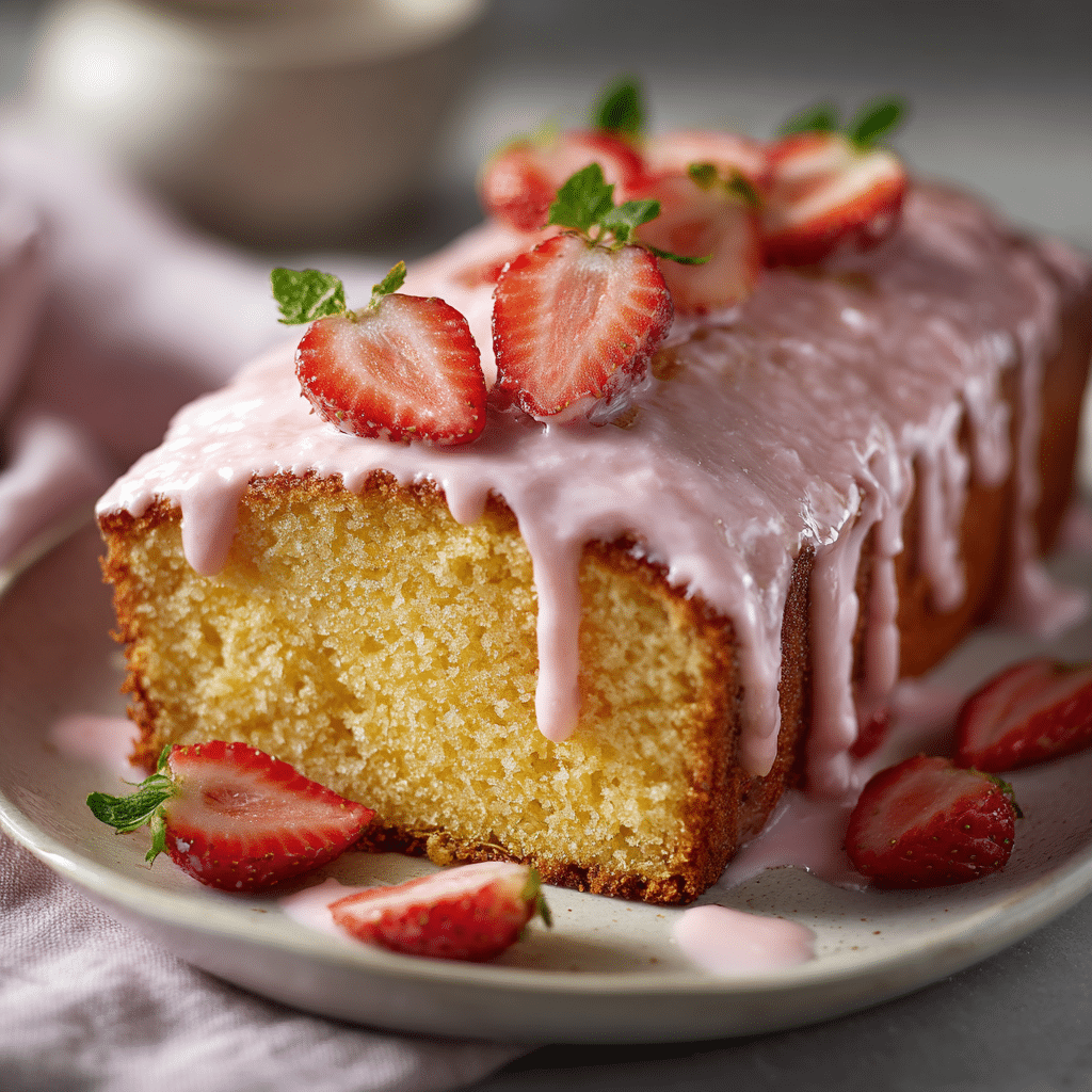 Strawberry Lemonade Loaf Cake Recipe - Recipe Image