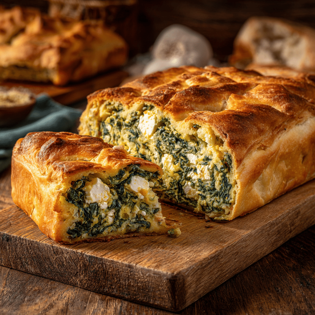 Spinach & Feta Stuffed Bread Recipe - Recipe Image