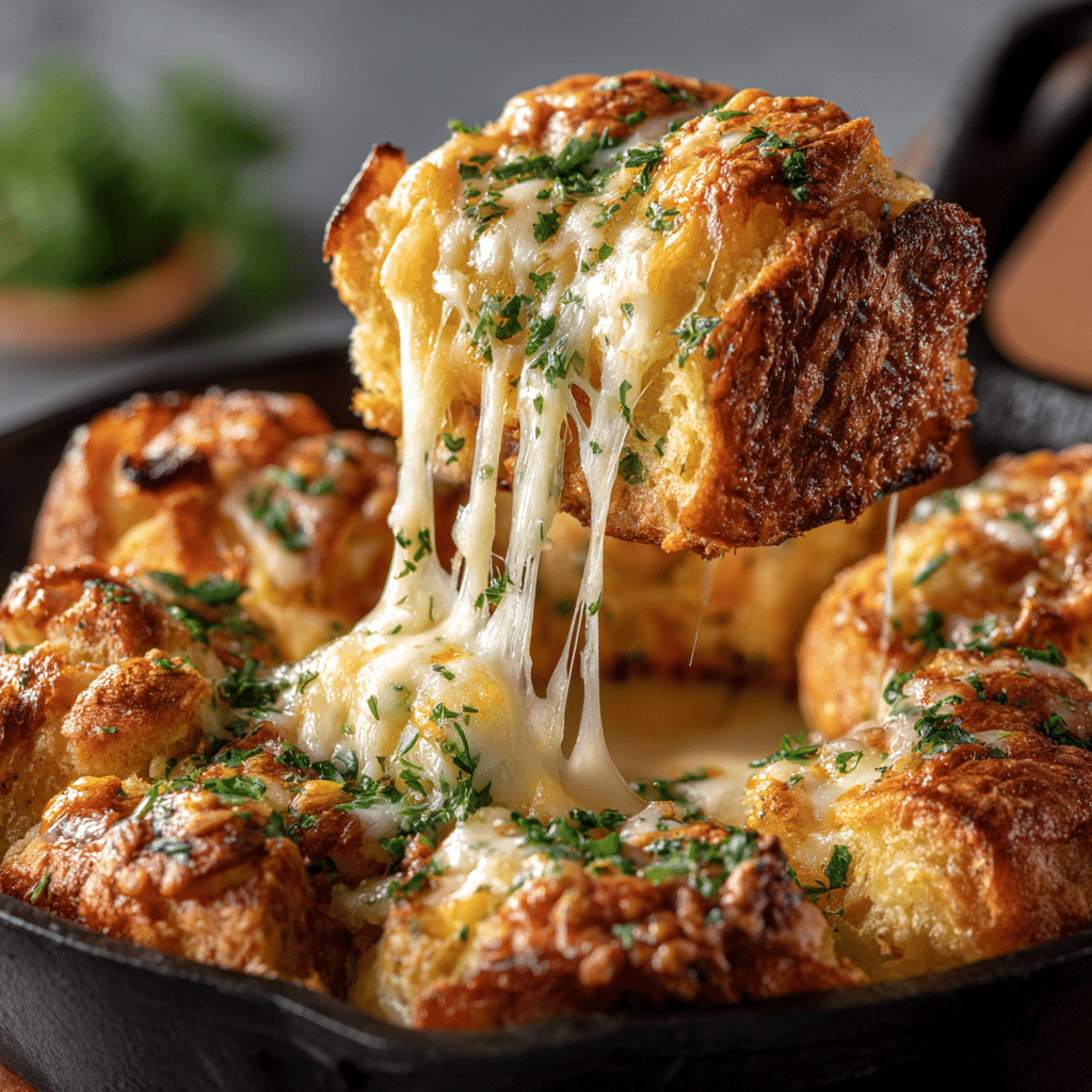 Cheesy Garlic Pull-Apart Muffins Recipe - Recipe Image