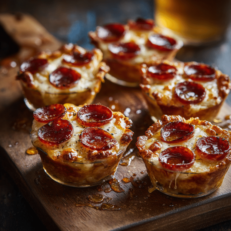 Hot Honey Pepperoni Pizza Cups Recipe