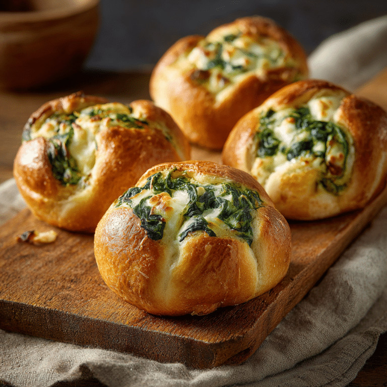 Cheesy Spinach Stuffed Rolls Recipe